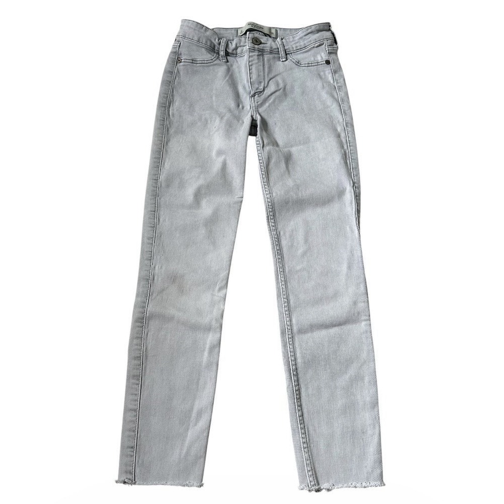 Abercrombie & Fitch Size 25/0 Ankle Skinny Jean Stretch Light Gray | 29-9